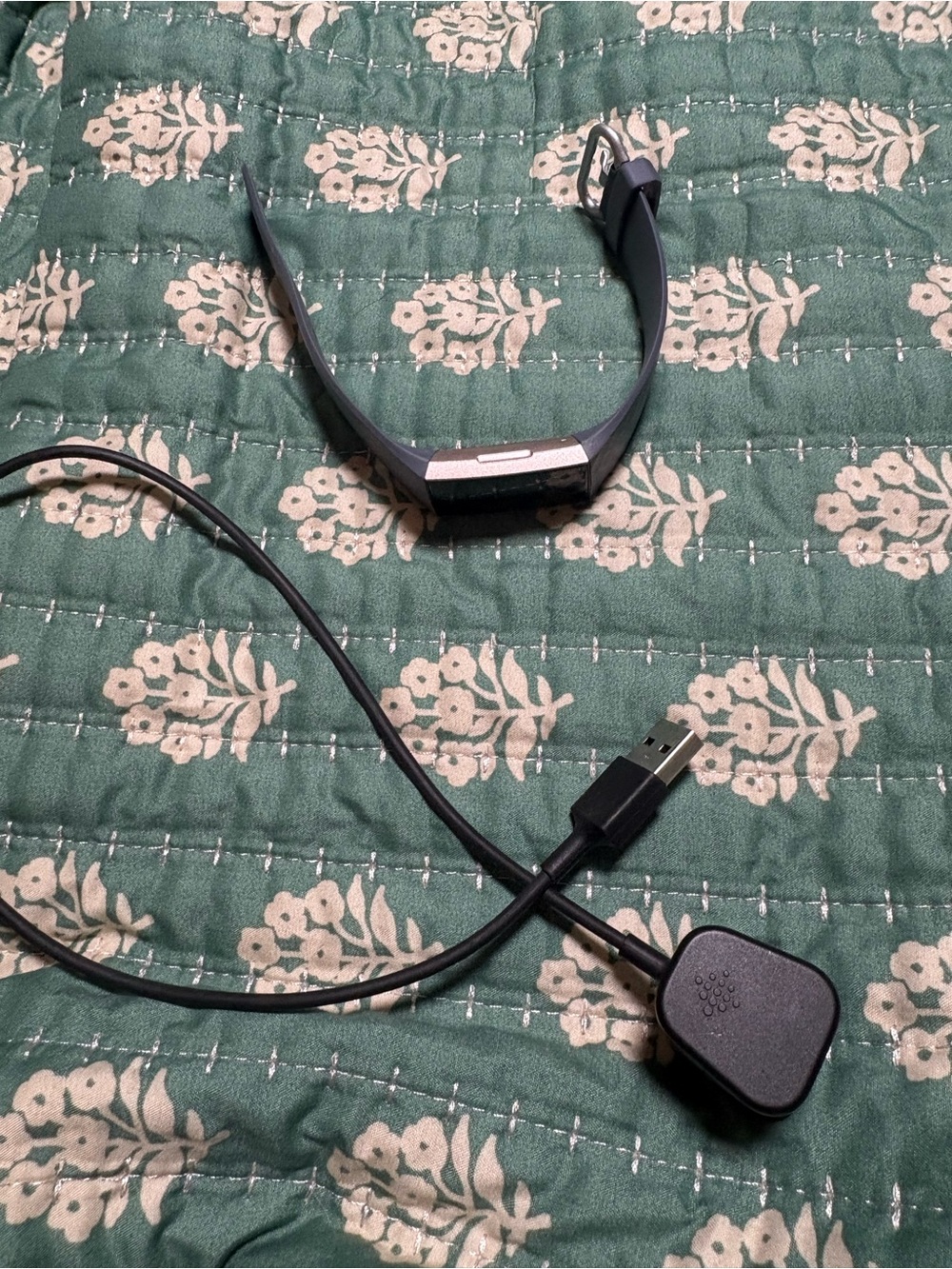 Black Fitness Tracker With Usb Charger